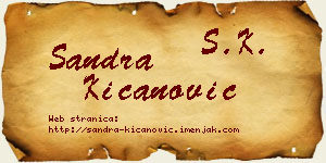 Sandra Kićanović vizit kartica